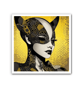 Creative Current Wrapped Canvas displayed in a modern living room.